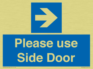 Please use Side Door (arrow Right) 